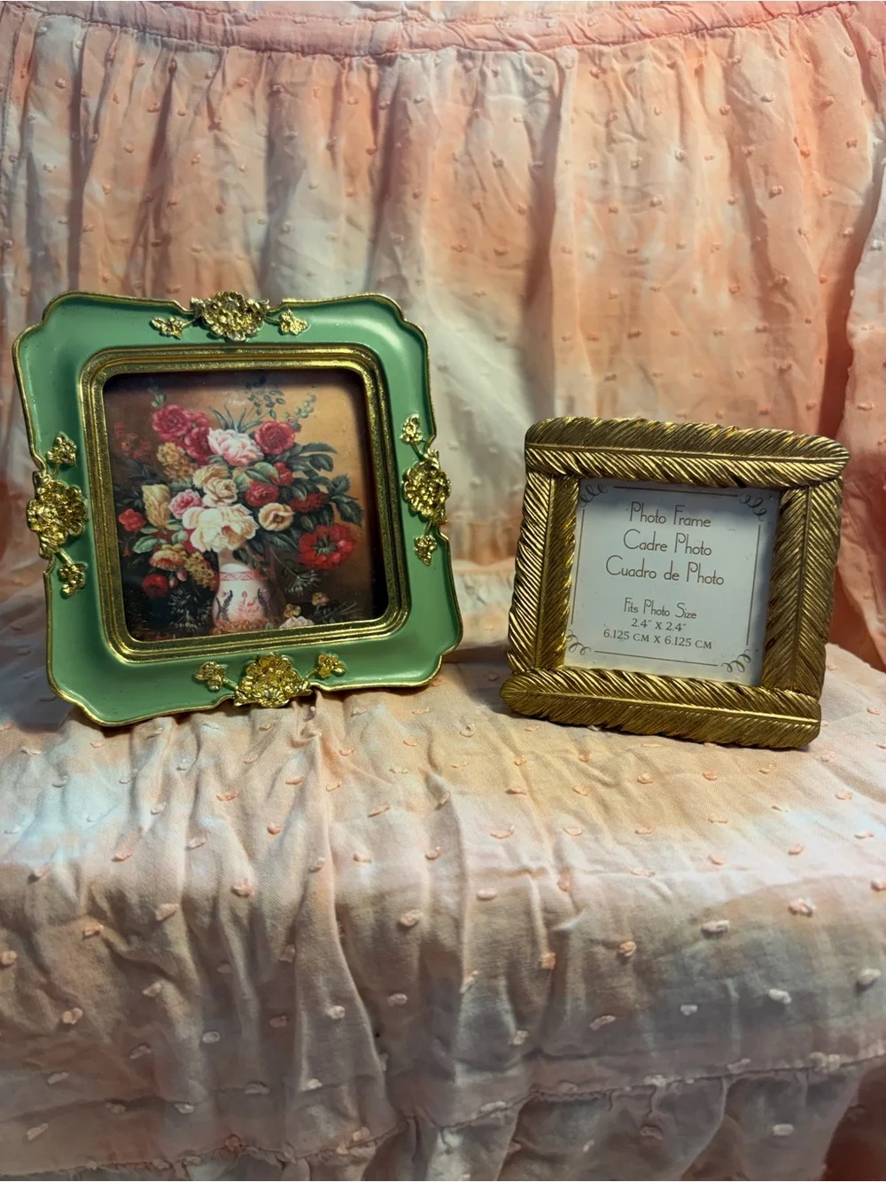 Vintage-Inspired Mint/Gold Decorative Picture Frame Bundle - Home Accents